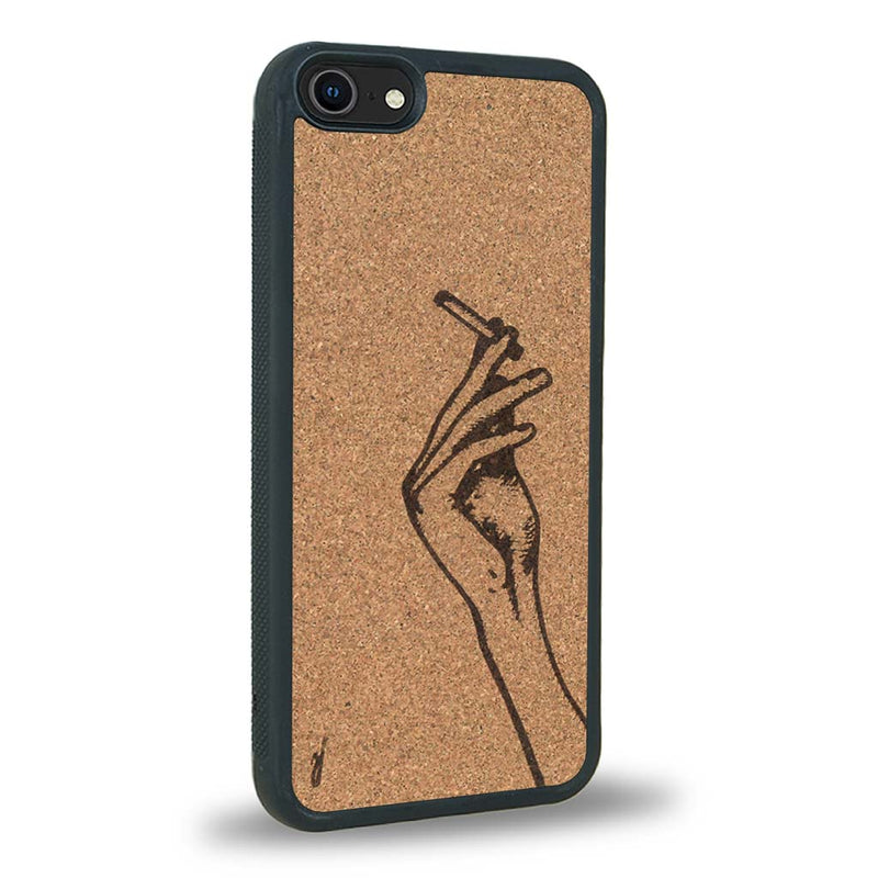 Coque iPhone SE 2020 - La Garçonne - Coque en bois