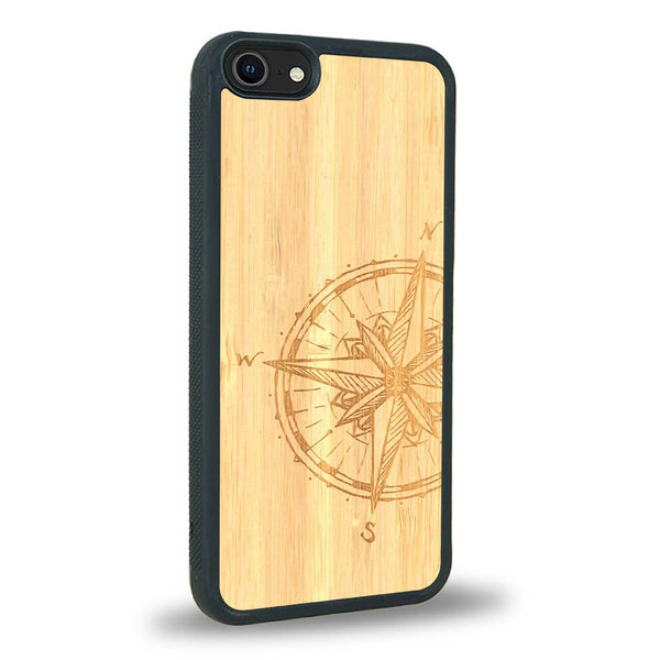 Coque iPhone SE 2020 - La Rose des Vents - Coque en bois