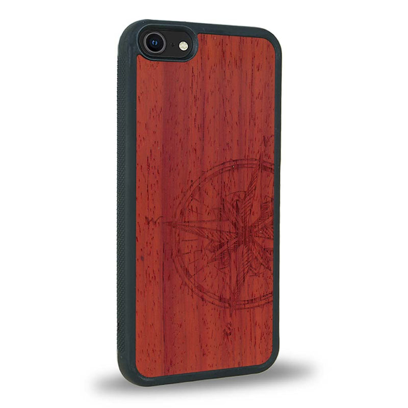 Coque iPhone SE 2020 - La Rose des Vents - Coque en bois