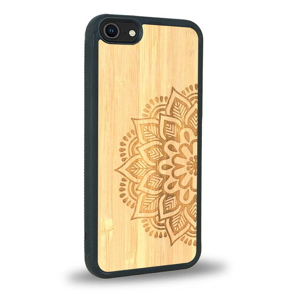 Coque iPhone SE 2020 - Le Mandala Sanskrit - Coque en bois