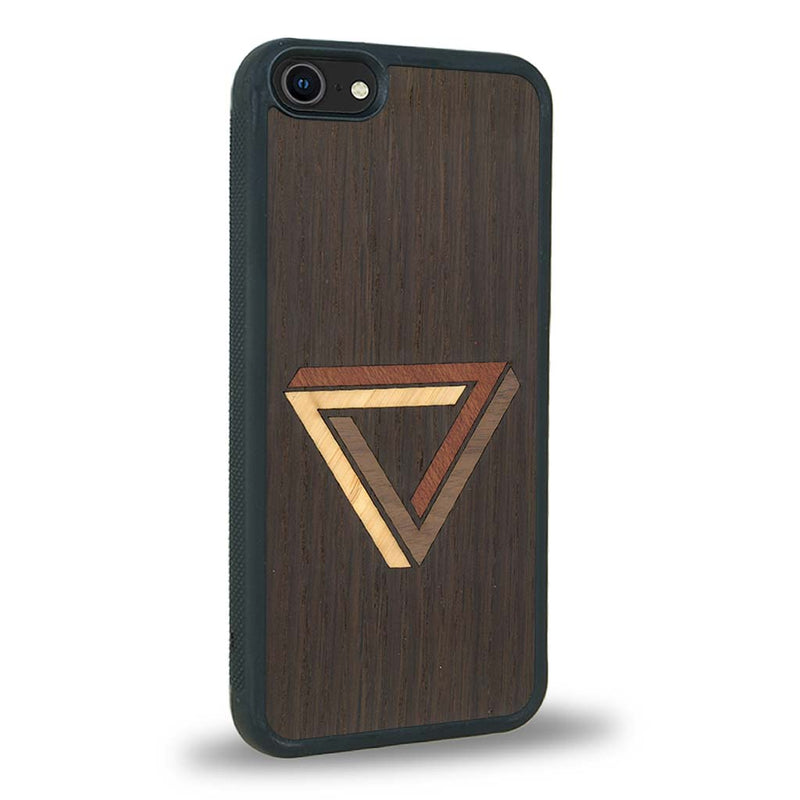 Coque iPhone SE 2020 - Le Triangle - Coque en bois