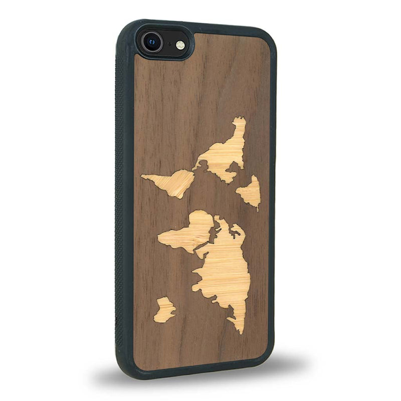 Coque iPhone SE 2022 - La Mappemonde - Coque en bois