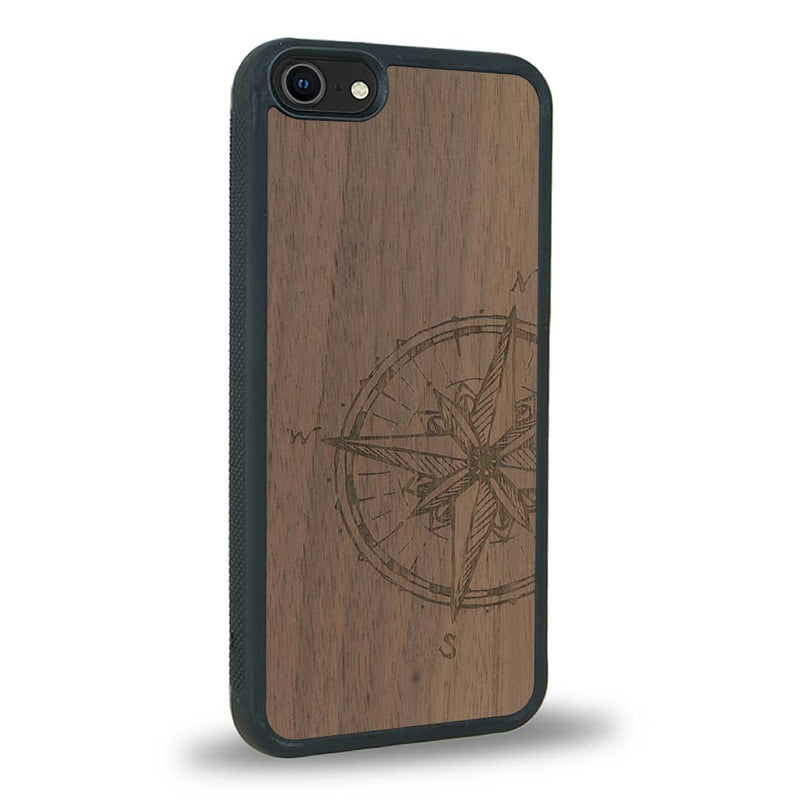 Coque iPhone SE 2022 - La Rose des Vents - Coque en bois