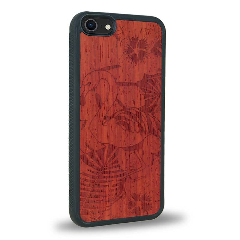 Coque iPhone SE 2022 - Le Flamant Rose - Coque en bois