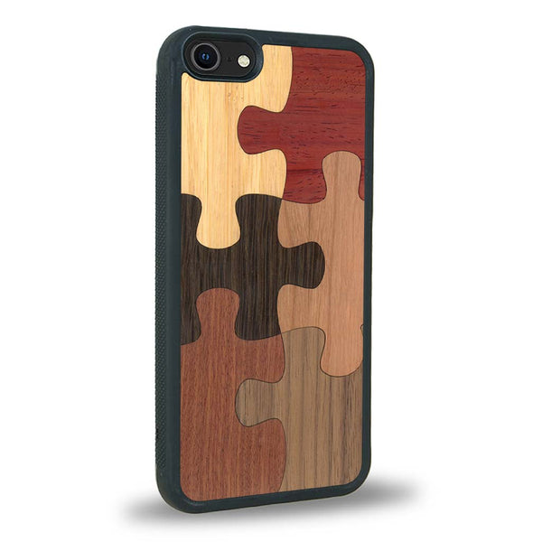 Coque iPhone SE 2022 - Le Puzzle - Coque en bois
