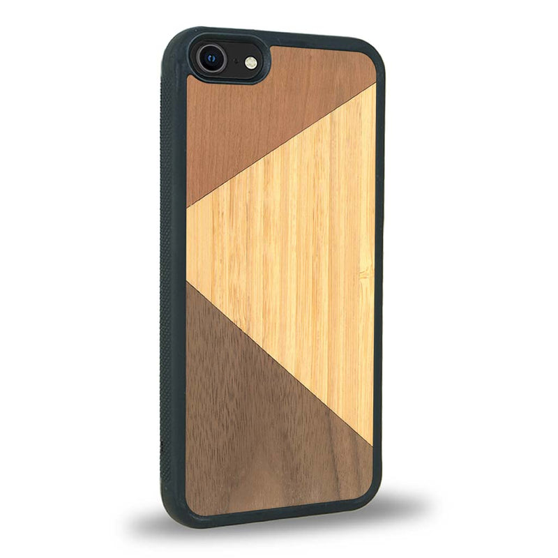 Coque iPhone SE 2022 - Le Trio - Coque en bois