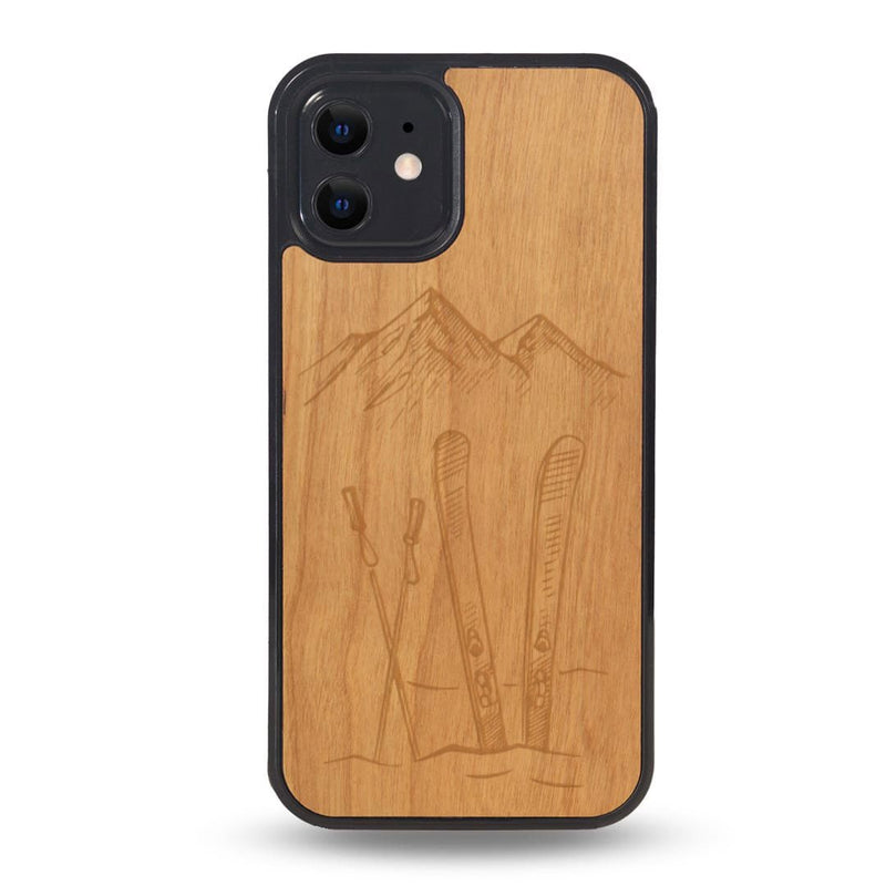 Coque iPhone - Winter Holliday - Coque en bois