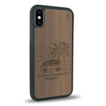 Coque iPhone X - Aloha Summer - Coque en bois