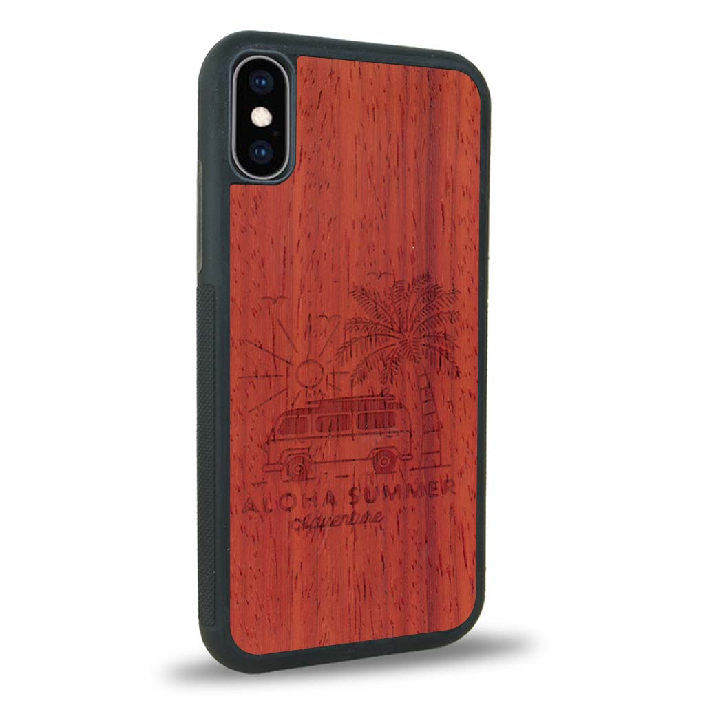 Coque iPhone X - Aloha Summer - Coque en bois
