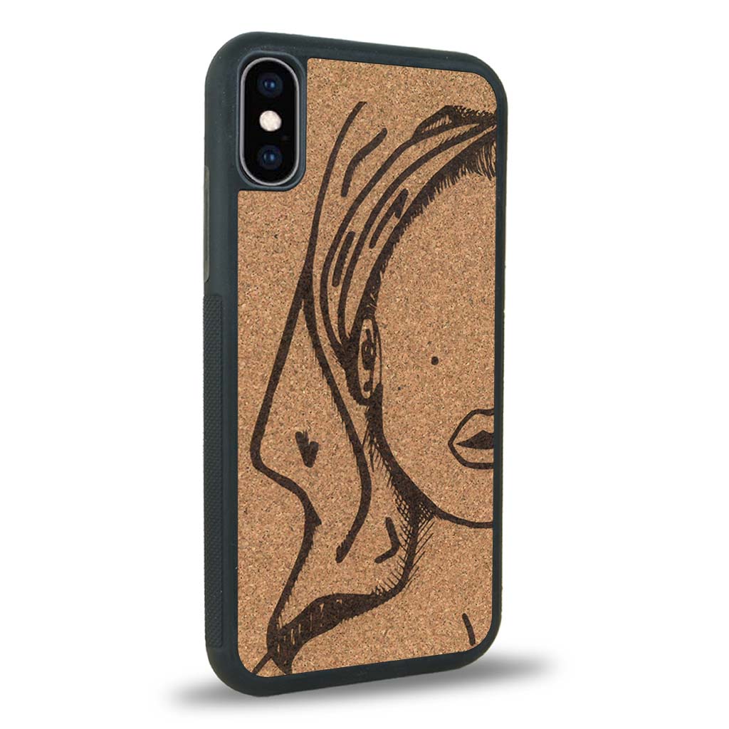 Coque iPhone X - Au féminin - Coque en bois