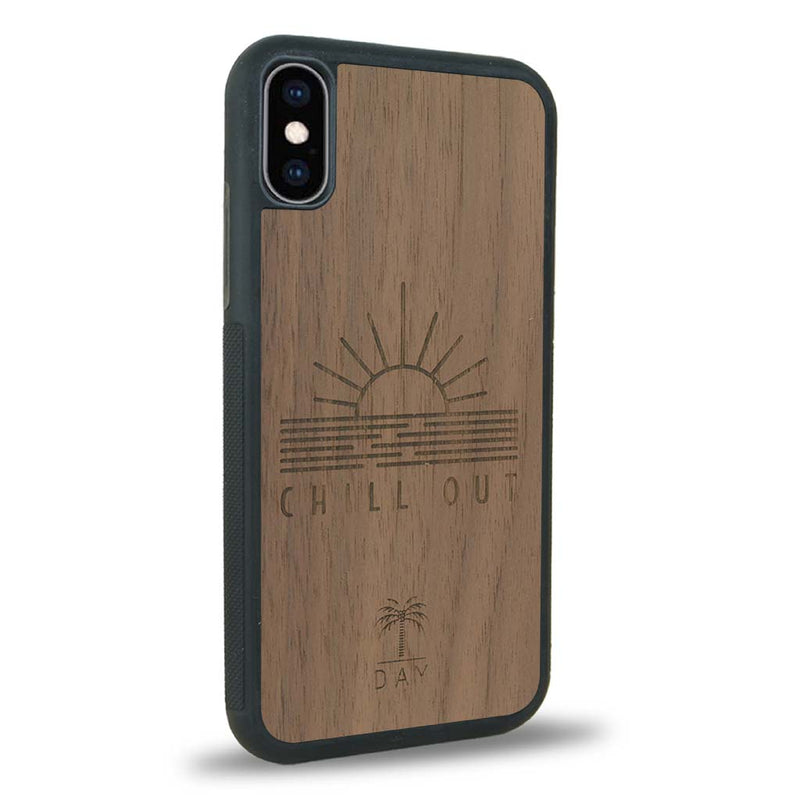 Coque iPhone X - La Chill Out - Coque en bois