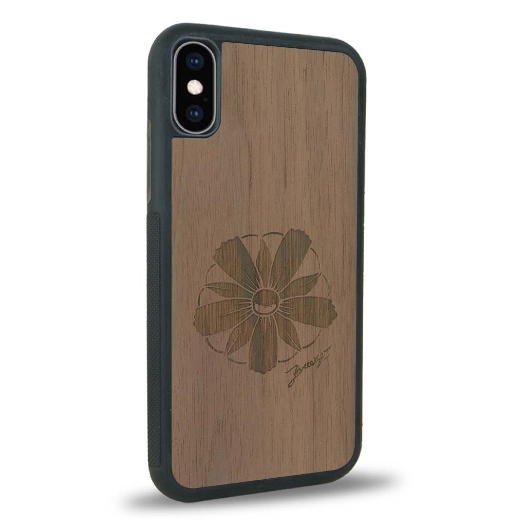Coque iPhone X - La Fleur des Montagnes - Coque en bois