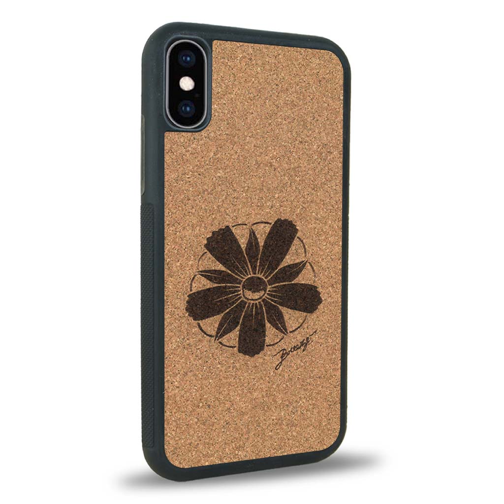 Coque iPhone X - La Fleur des Montagnes - Coque en bois