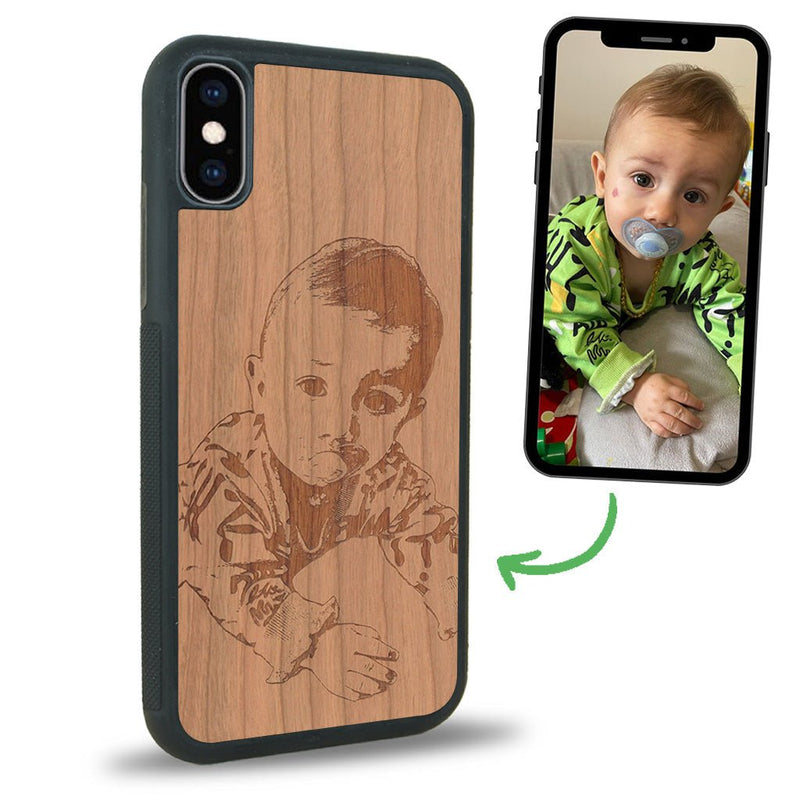 Coque iPhone X - La Personnalisable - Coque en bois