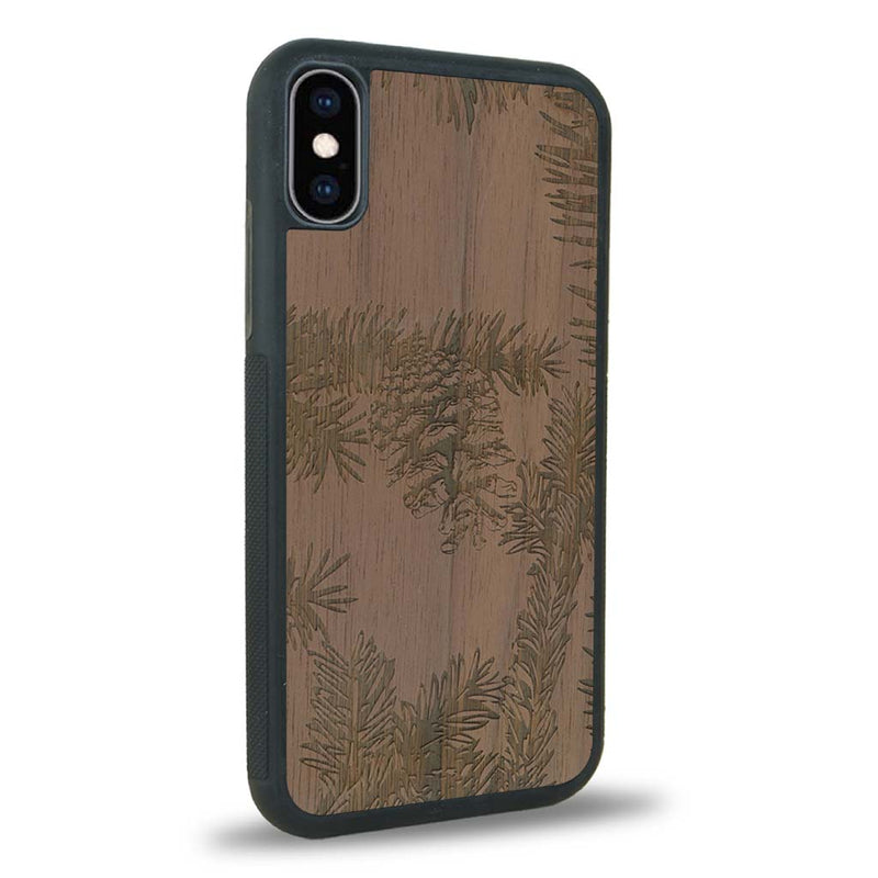 Coque iPhone X - La Pomme de Pin - Coque en bois