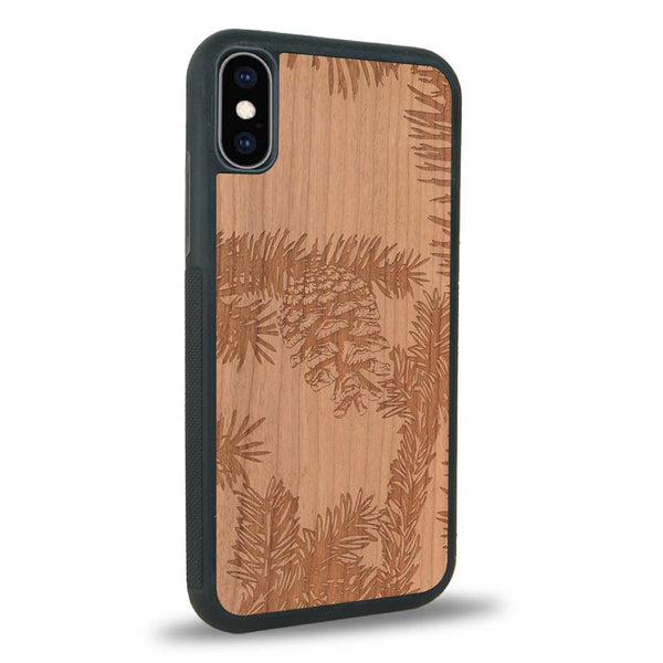 Coque iPhone X - La Pomme de Pin - Coque en bois