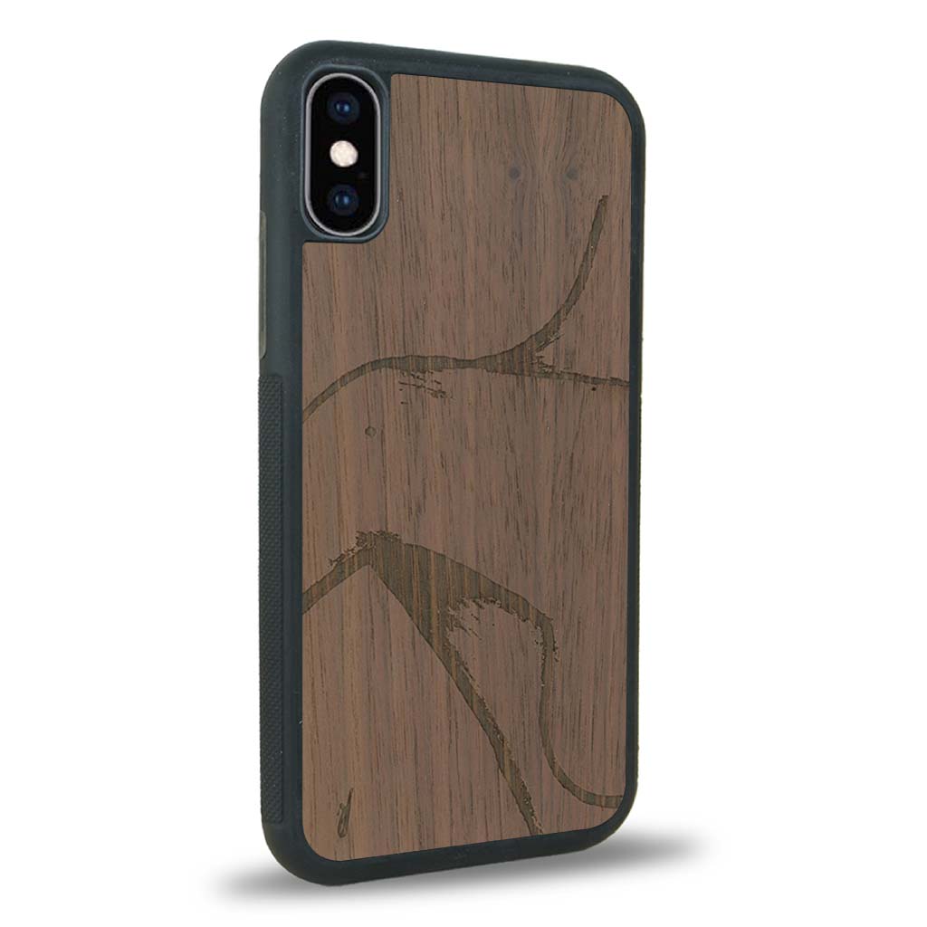 Coque iPhone X - La Shoulder - Coque en bois
