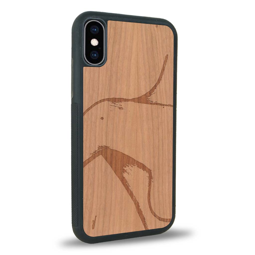 Coque iPhone X - La Shoulder - Coque en bois
