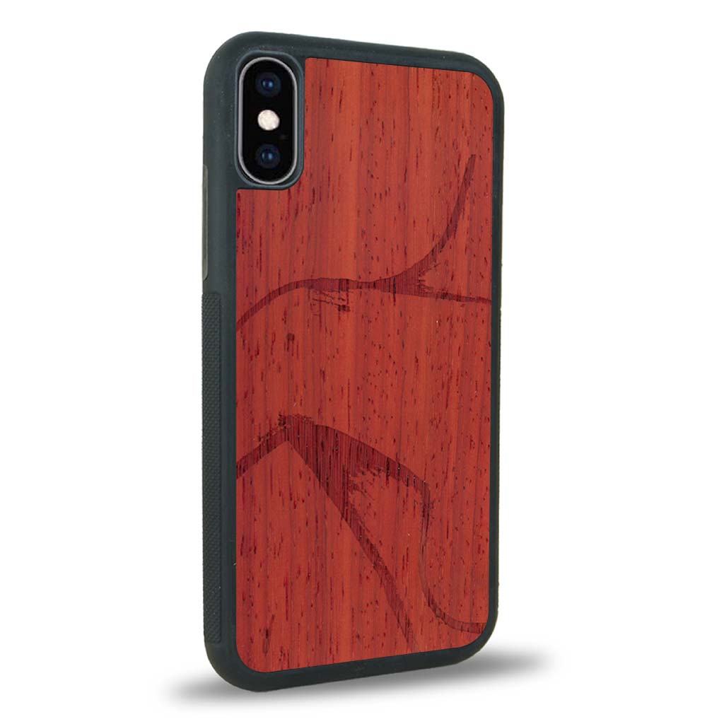 Coque iPhone X - La Shoulder - Coque en bois