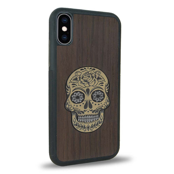 Coque iPhone X - La Skull - Coque en bois