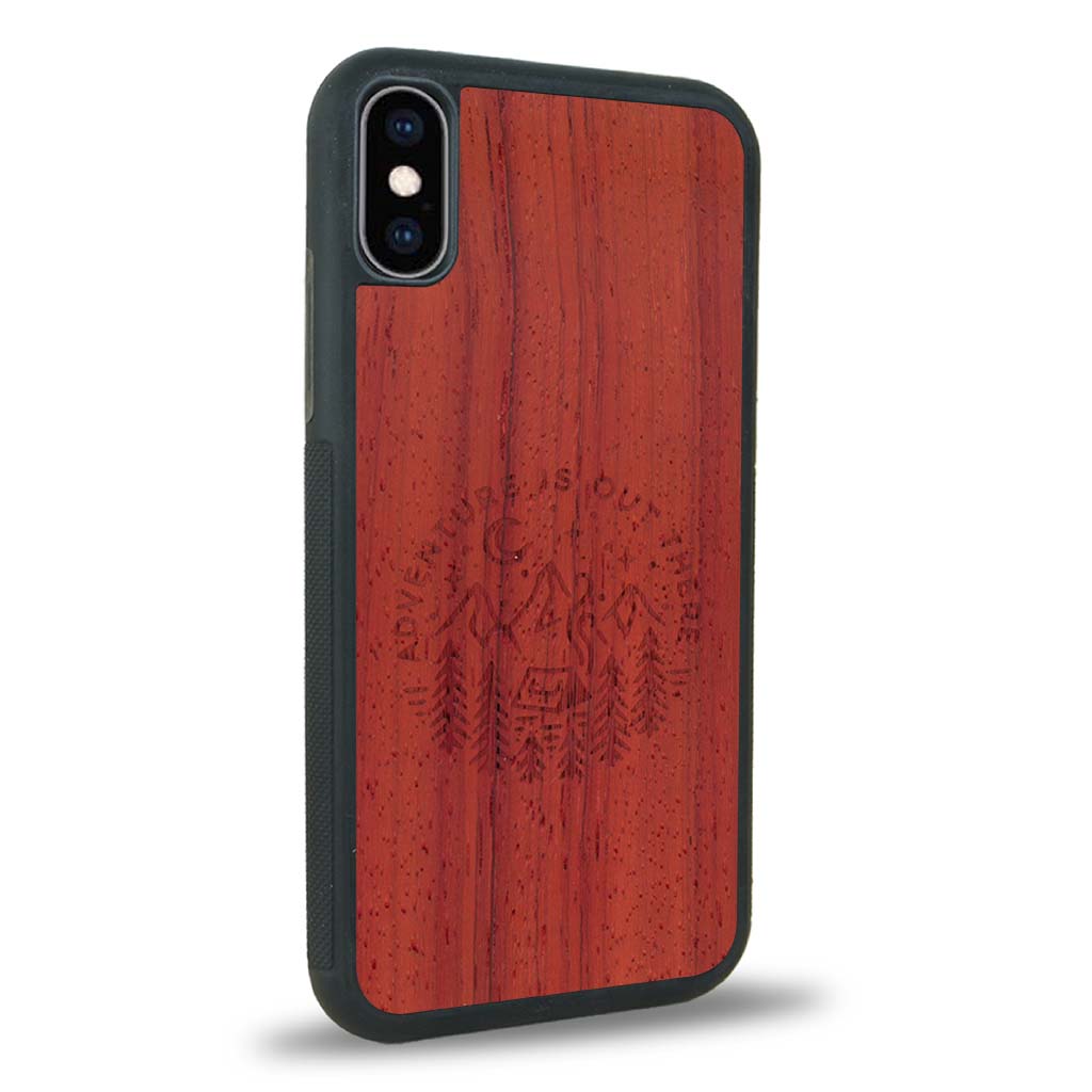 Coque iPhone X - Le Bivouac - Coque en bois
