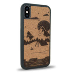 Coque iPhone X - Le Campsite - Coque en bois