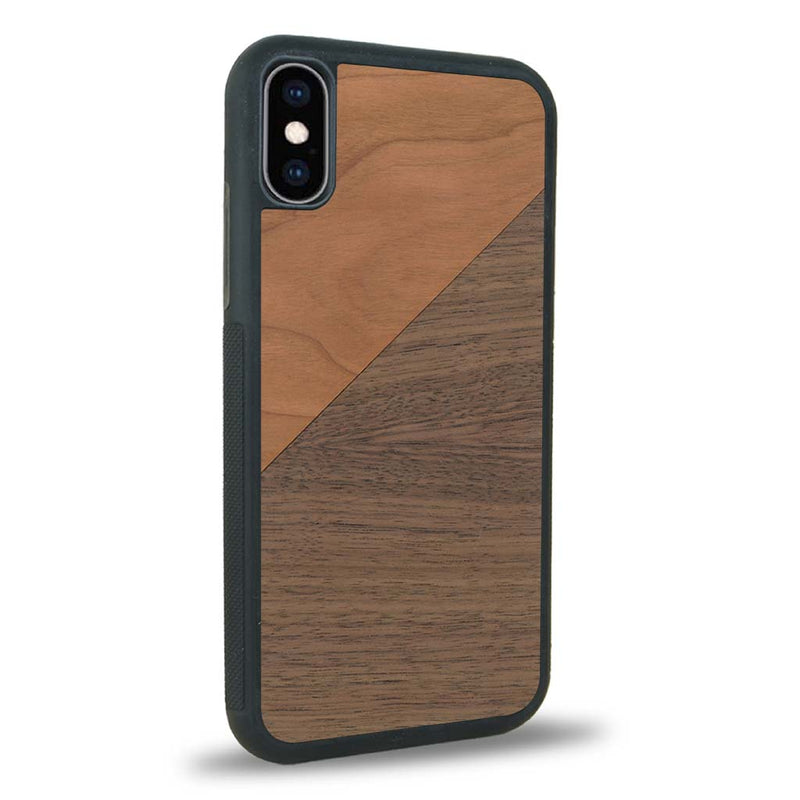 Coque iPhone X - Le Duo - Coque en bois