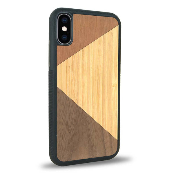 Coque iPhone X - Le Trio - Coque en bois