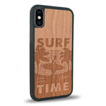 Coque iPhone X - Surf Time - Coque en bois