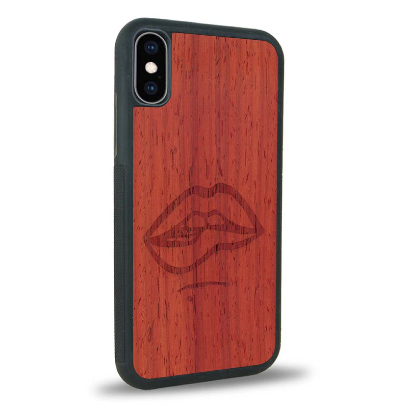 Coque iPhone X - The Kiss - Coque en bois