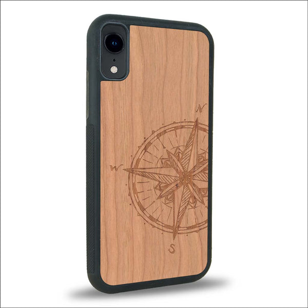 Coque iPhone XR - La Rose des Vents - Coque en bois