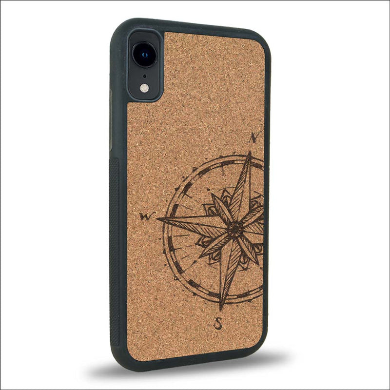 Coque iPhone XR - La Rose des Vents - Coque en bois