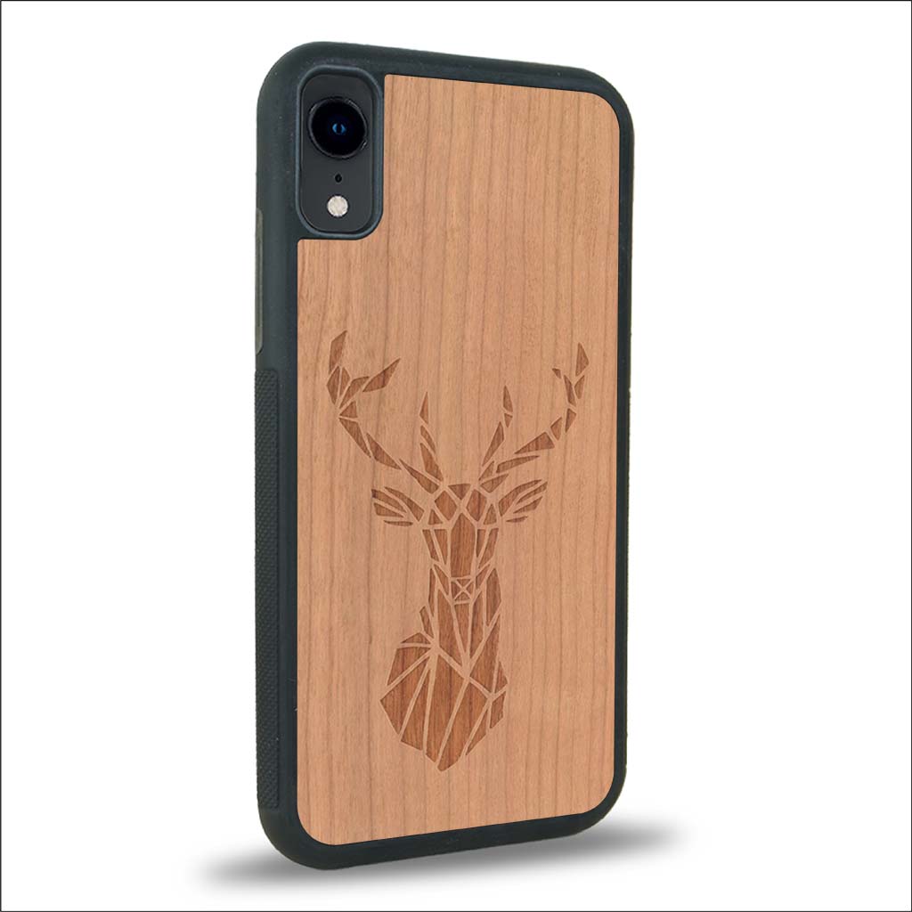 Coque iPhone XR - Le Cerf - Coque en bois