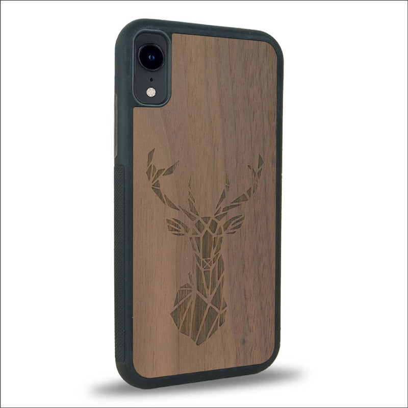 Coque iPhone XR - Le Cerf - Coque en bois
