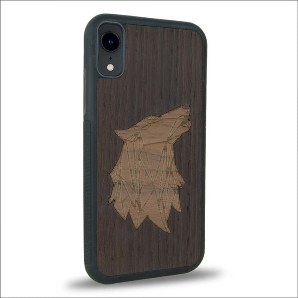 Coque iPhone XR - Le Loup - Coque en bois