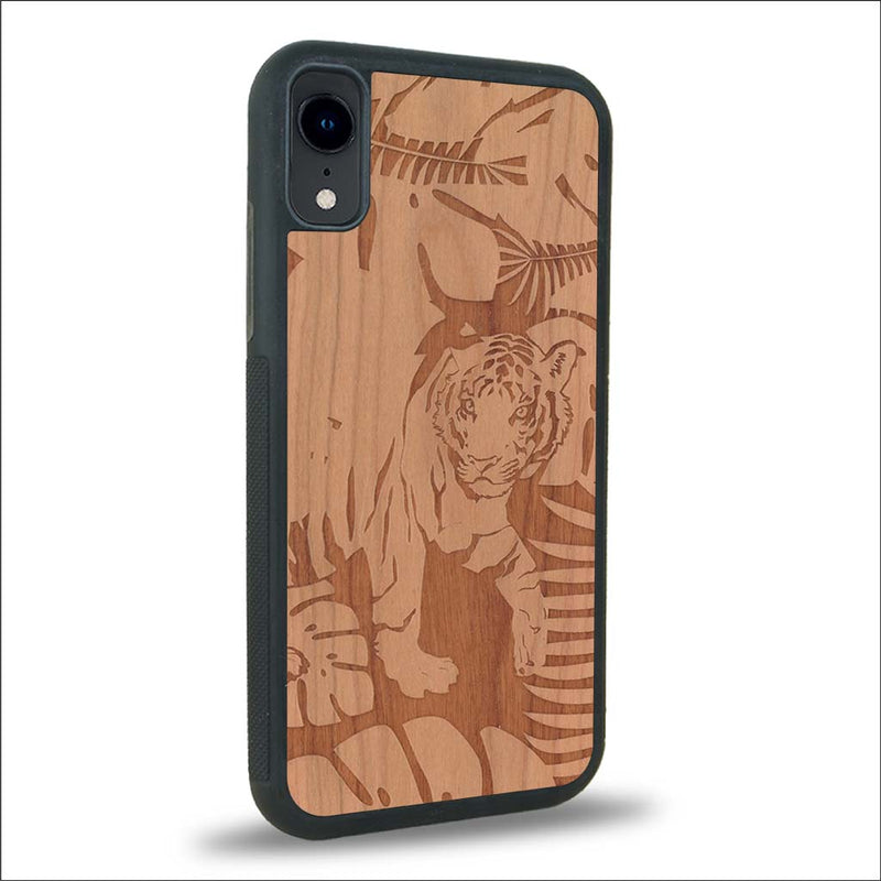 Coque iPhone XR - Le Tigre - Coque en bois