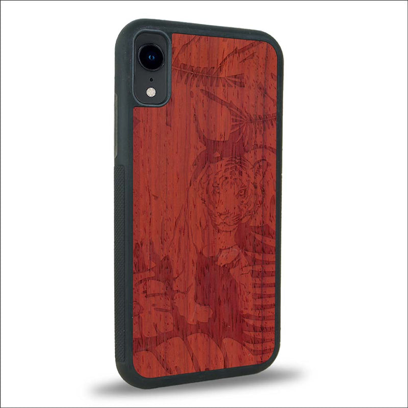 Coque iPhone XR - Le Tigre - Coque en bois