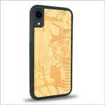 Coque iPhone XR - Le Tigre - Coque en bois