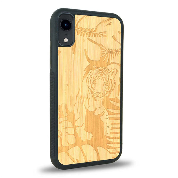 Coque iPhone XR - Le Tigre - Coque en bois