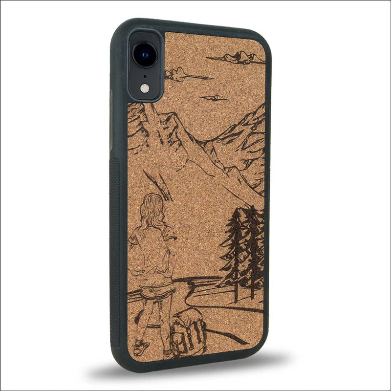 Coque iPhone XR - L'Exploratrice - Coque en bois