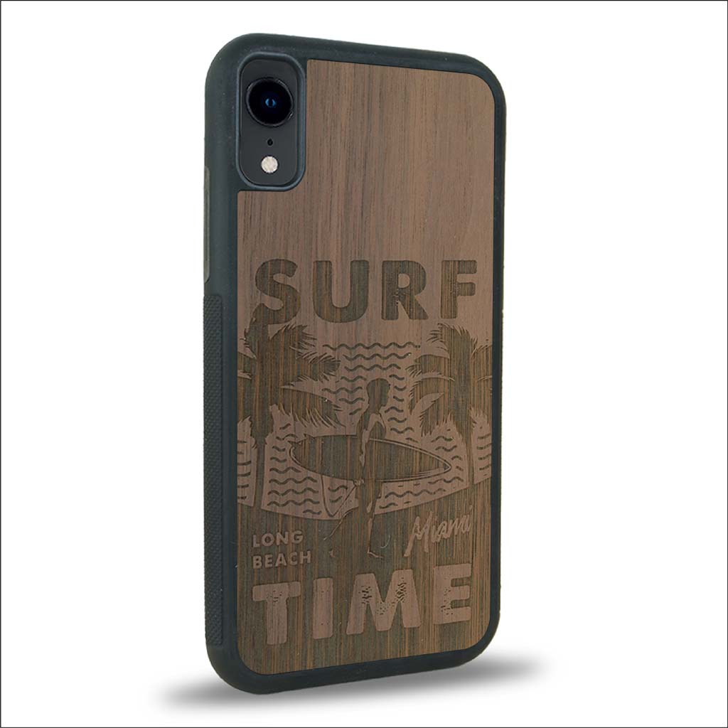 Coque iPhone XR - Surf Time - Coque en bois