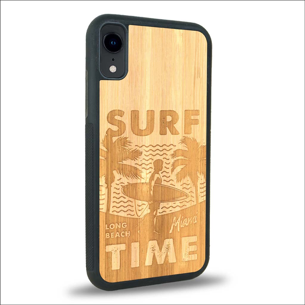 Coque iPhone XR - Surf Time - Coque en bois
