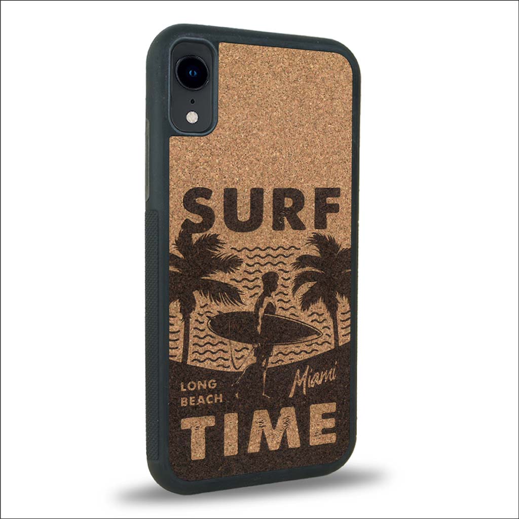 Coque iPhone XR - Surf Time - Coque en bois