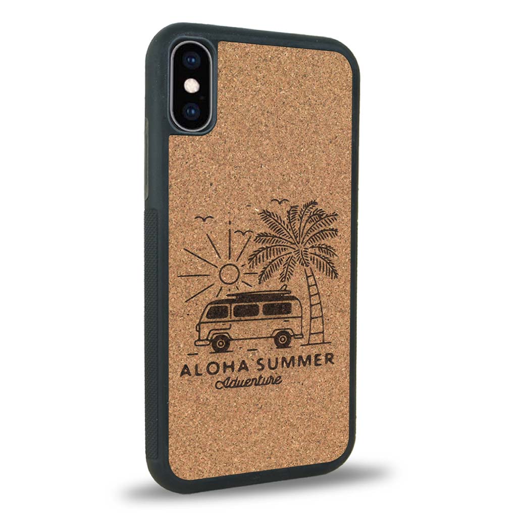 Coque iPhone XS - Aloha Summer - Coque en bois