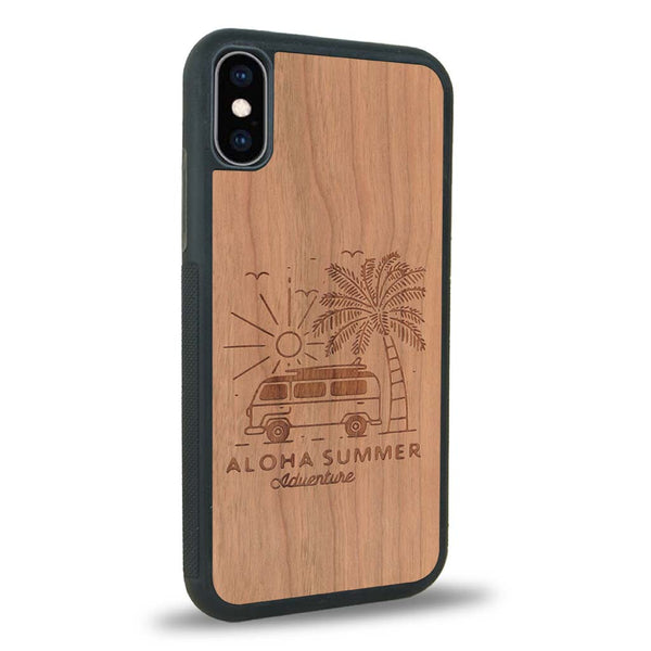 Coque iPhone XS - Aloha Summer - Coque en bois