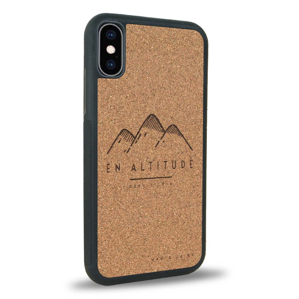 Coque iPhone XS - En Altitude - Coque en bois