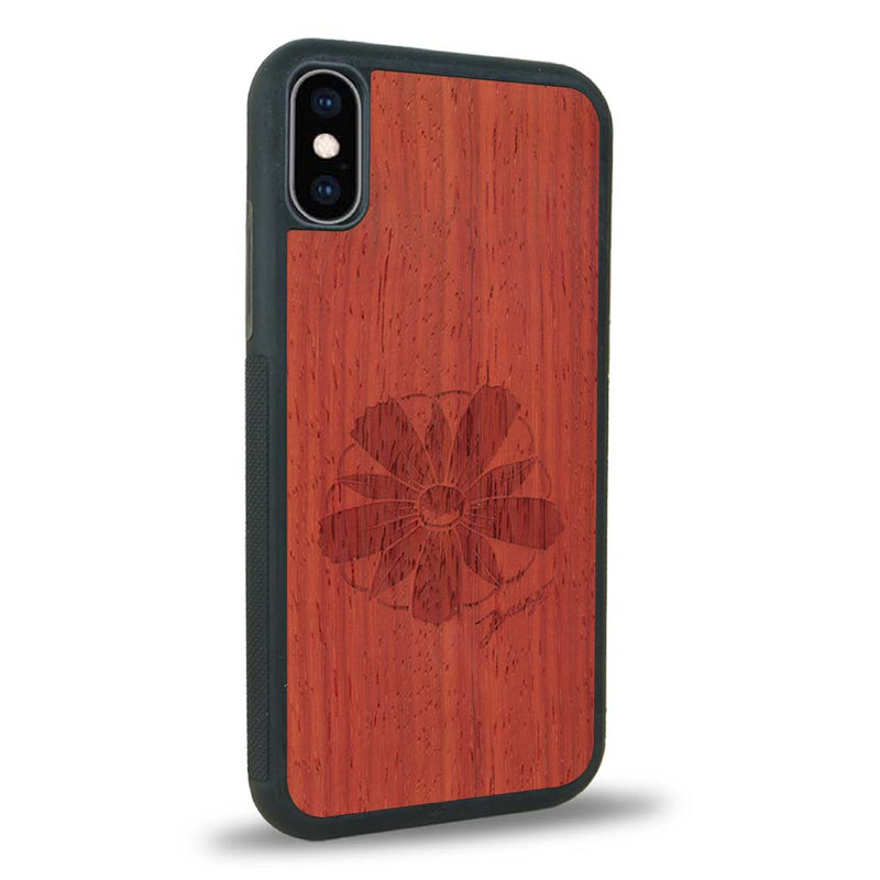 Coque iPhone XS - La Fleur des Montagnes - Coque en bois