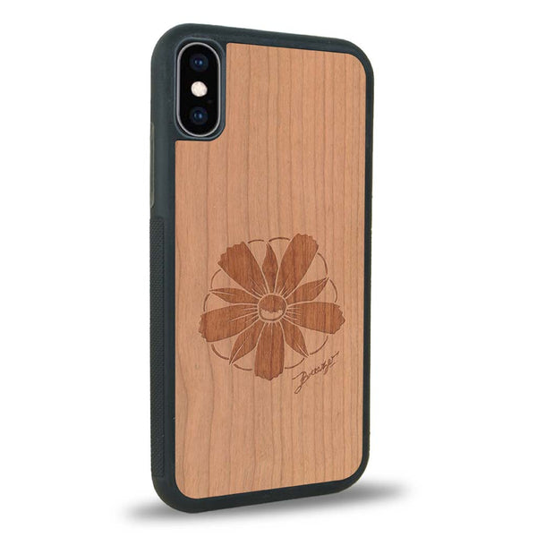 Coque iPhone XS - La Fleur des Montagnes - Coque en bois