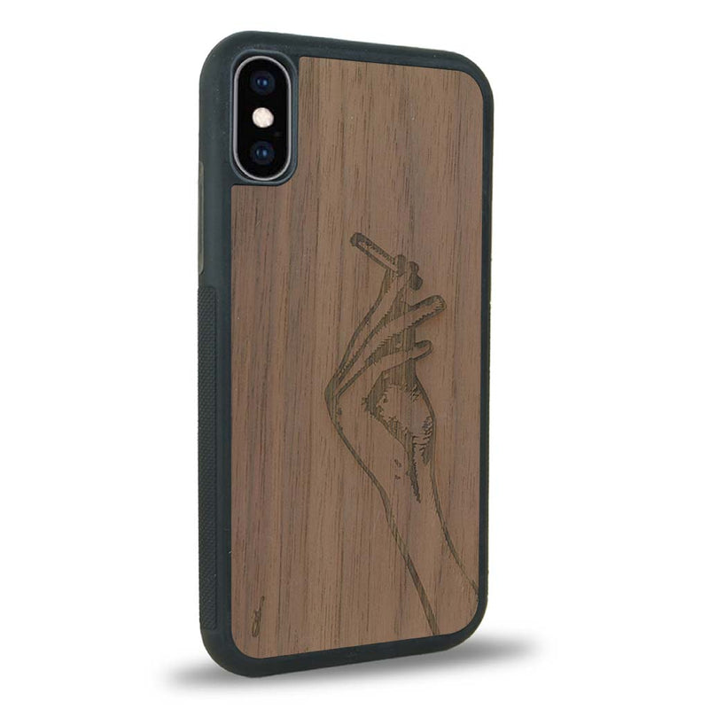 Coque iPhone XS - La Garçonne - Coque en bois