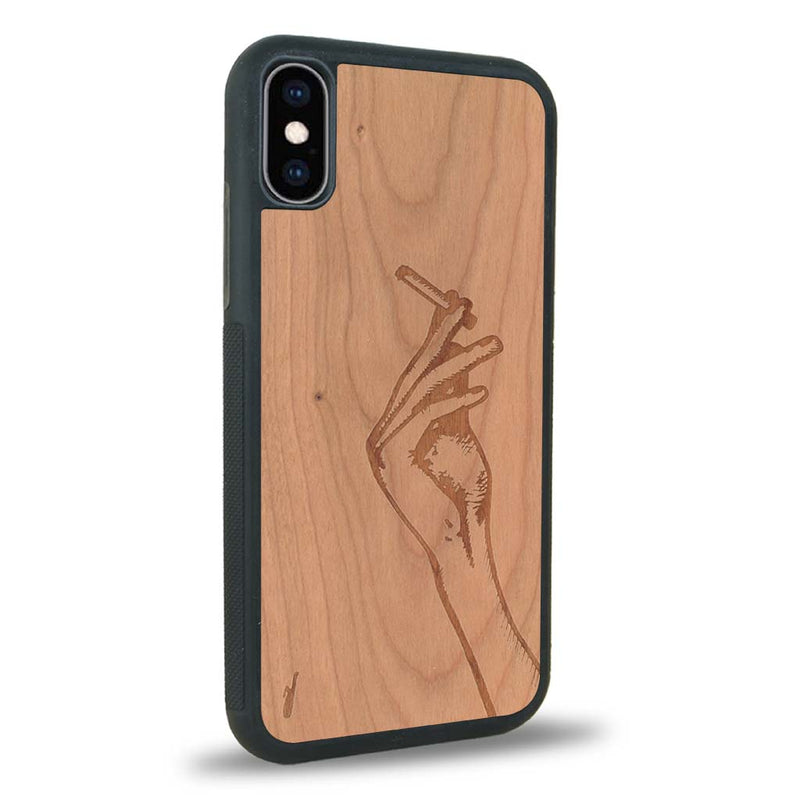 Coque iPhone XS - La Garçonne - Coque en bois